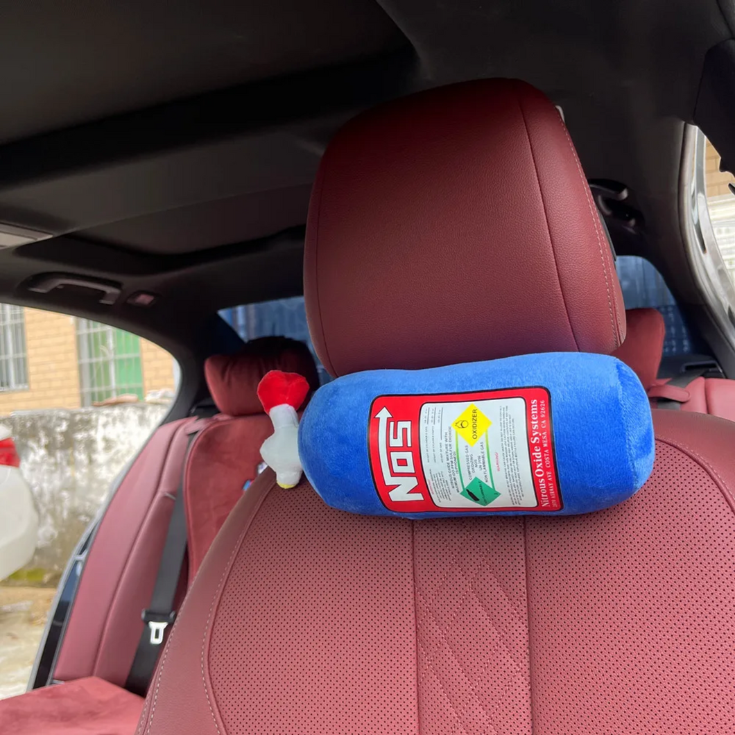 Nitrogen Nos Car Headrest Cushion Plushy