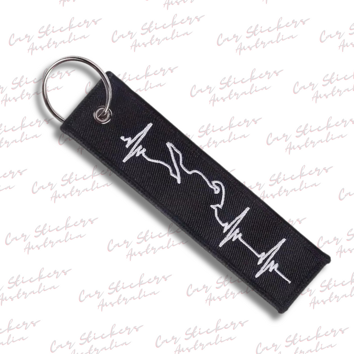 Motorbike Heartbeat Key Tag