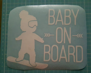 Baby Snowboarder On Board