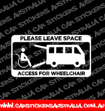 Please Leave Space Access For Wheelchair